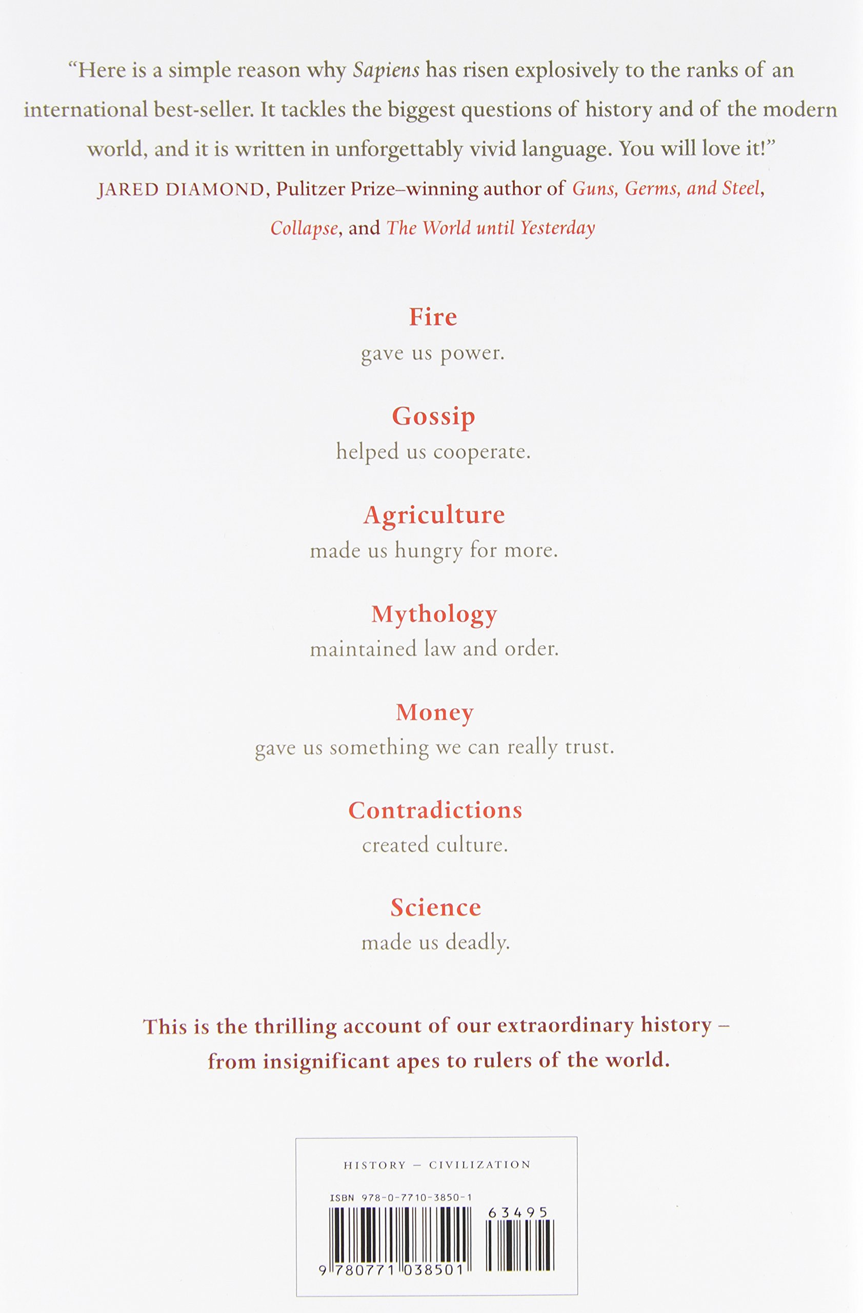 Back - Sapiens A Brief History Of Humankind